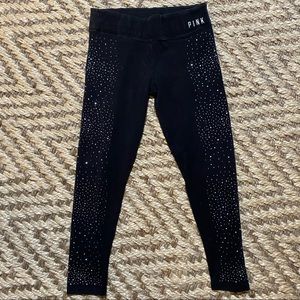 Pink Rhinestone Leggings
